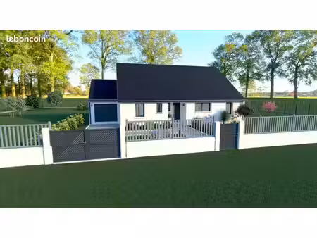 projet de construction d'une maison 75 m² avec terrain à fontaine-en-bray (76)