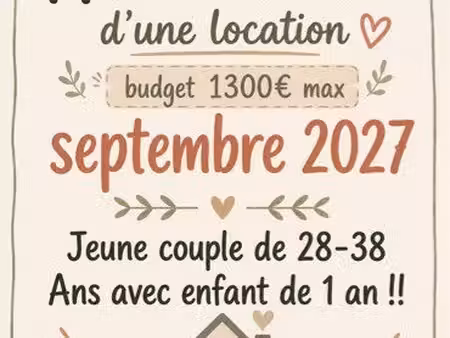 recherche location pour septembre 2027