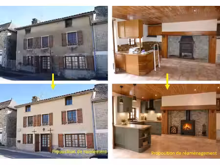 maison en pierre avec petit jardin proche commerces et services (puycapel-calvinet  15)