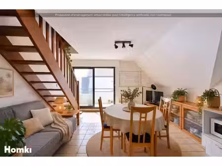 appartement vue mer  t3 de 50 m2 avec balcon à la turballe 44420  rue du maréchal juin