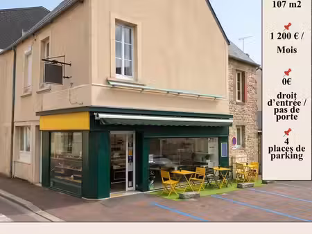 local commercial 107m² – aucun pas de porte – parking – forte visibilité