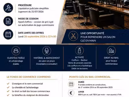 fonds de commerce 69 m² dunkerque