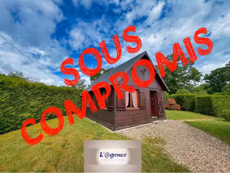 chalet de 30 m2  sur un terrain de 1100 m2.