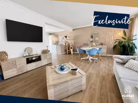 appartement rénové de 87 m² – 3 chambres – grande terrass