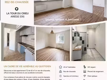 appartement t2 la tour du crieu