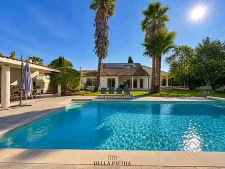 location - sussargues - maison 180 m2 - 4 chambres - piscine - calme absolu
