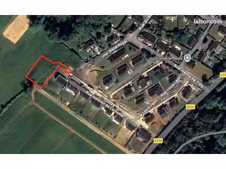 ? terrain constructible viabilisé de 1 160 m² – fontaine-henry