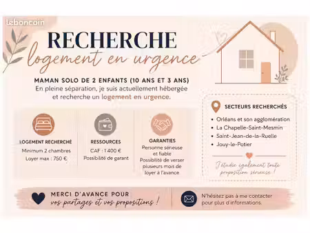 recherche logement 2 chambre