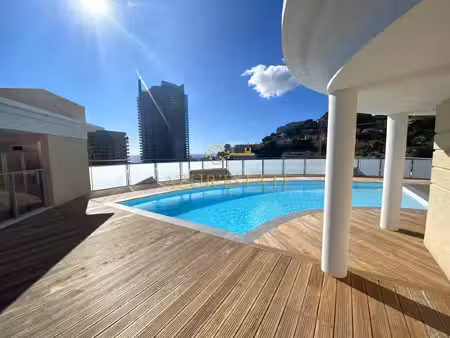 beausoleil/guynemer : studio meuble vue mer terrasse parking