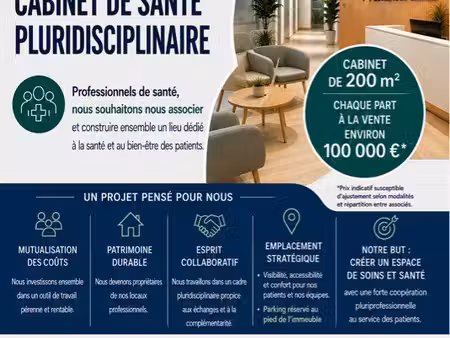achat mur pour cabinet pluridisciplinaire