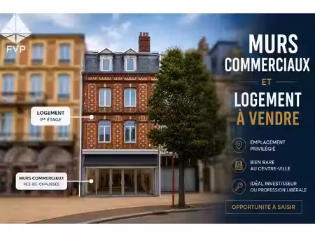 fécamp centre-ville murs commerciaux et appartement loués