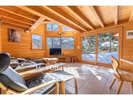 référence : 6462-mbe - chalet lombard type 5 avec sauna/jacuzzi + garage