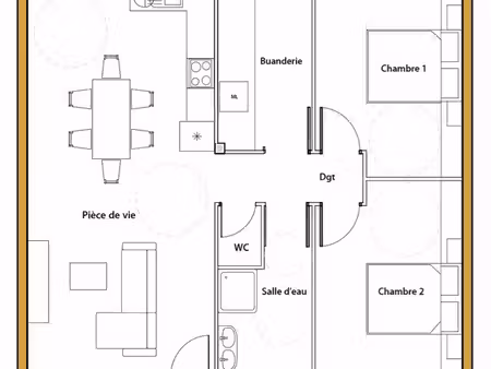 location maison neuve 70m2 « hyper centre de guémené »