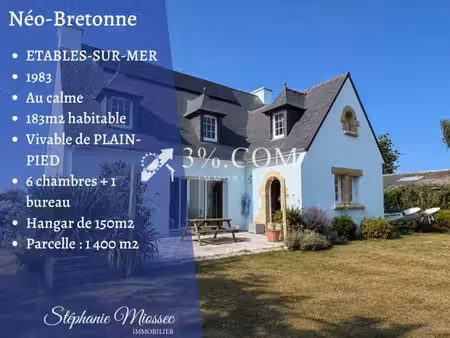 maison 183 m² – 6 chambres – hangar 150 m² – terrain env. 1 400 m²