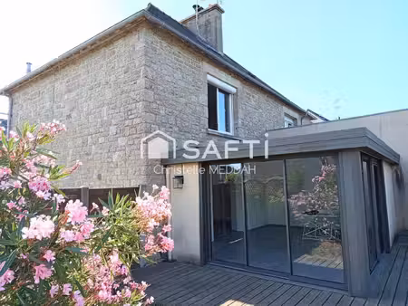 maison en pierre mitoyenne – pleurtuit centre – 90 m² – 3 chambres