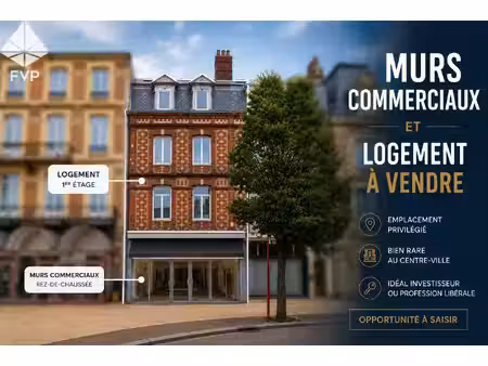 fécamp centre-ville murs commerciaux et appartement loués investissement locatif