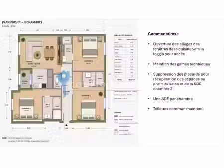 vente appartement 4 pièces 59 m² à montpellier (34000)  137 000 €
