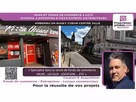 murs et fonds de commerce - pizzeria à emporter authentique à fort débit