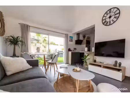 t2 meublé avec jardin bail 9mois étudiant