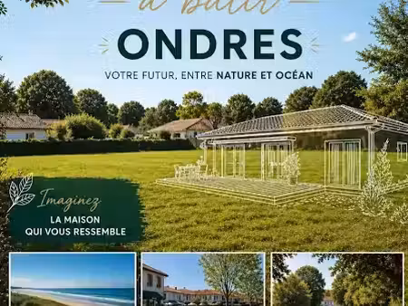 vente terrain 1000 m² à ondres (40440)  265 000 €