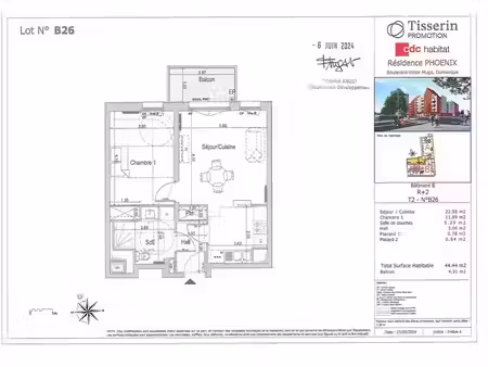 location appartement 2 pièces 44 m² à dunkerque (59140)  700 €