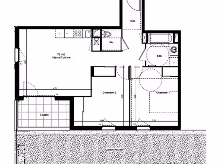 appartement 3 pièces 61 m²