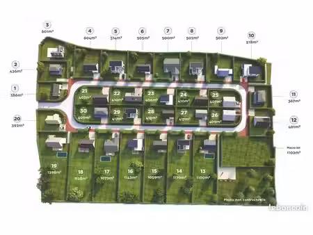 terrain à bâtir de 500 m²