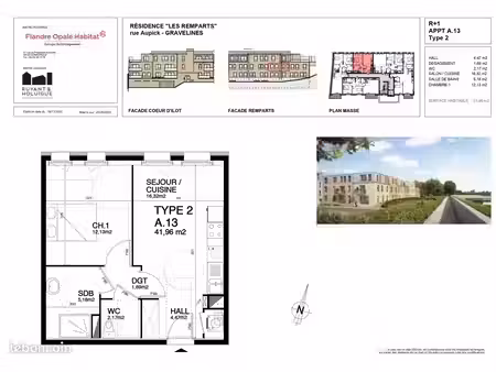 appartement 2 pièces 42 m²