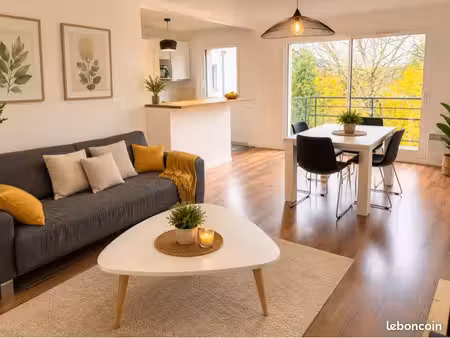t3 71 m² – balcon vue canal – garage – dpe b – vendu loué tourcoing – quartier blanc-seau