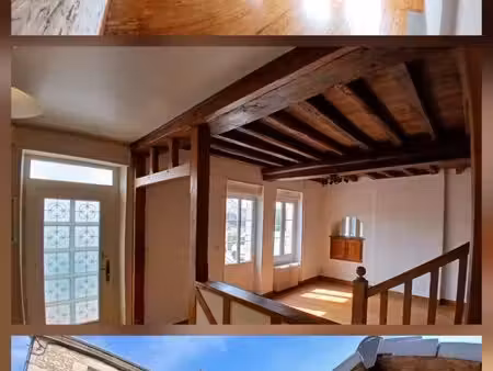 location maison en pierre secteur courteille classée c / 65m2 / 2 chambres avec cour  gara