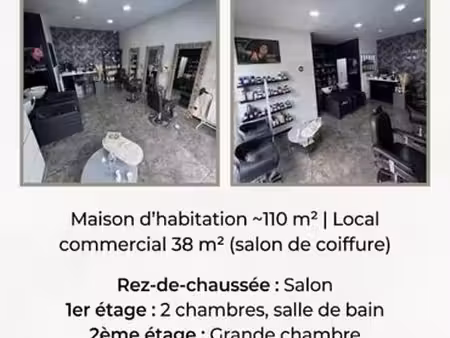 locale commercial + maison d’habitation