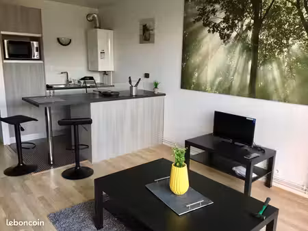 studio 30 m² rénové  meublé + parking – vue panoramique – mont-saint-aignan