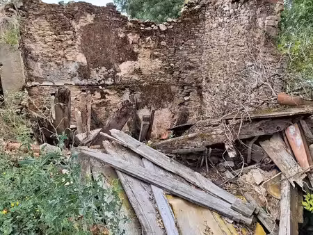 terrain agricole avec ruine constructible