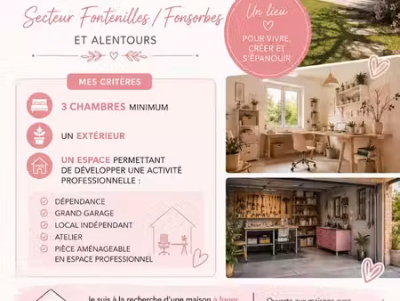 recherche maison avec local professionnel