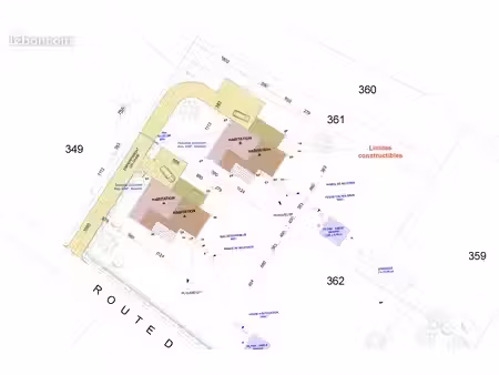 terrain avec permis de construire 2 villas à campsegret 24140