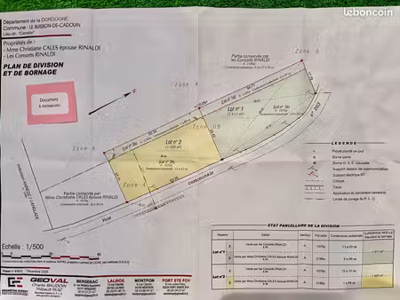 2 terrains constructibles (2 x 1500 m2)