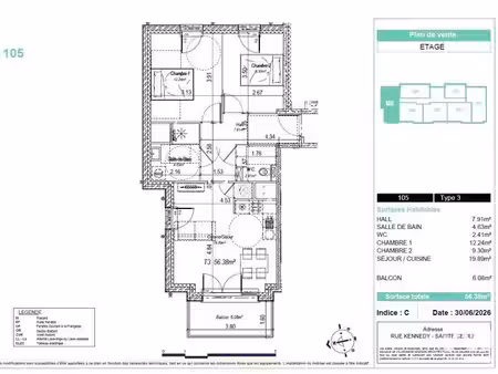 vente appartement 2 pièces