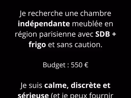 recherche studette en région parisienne