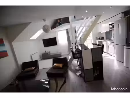 superbe 2 pièces style loft loué par agence