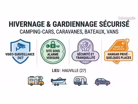 emplacement hivernage camping car / caravane - hangar