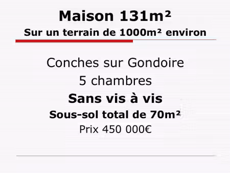 maison conches sur gondoire 7 pièce(s) 131 m2