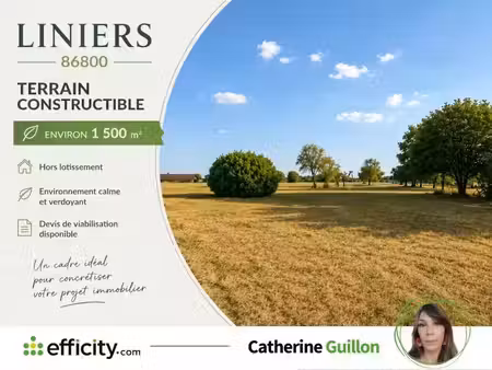 vente terrain 1500 m² à bignoux (86800)  23 000 €
