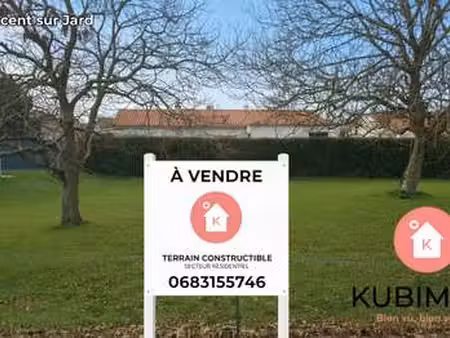 vente terrain à saint-vincent-sur-jard (85520) : à vendre / 491m² saint-vincent-sur-jard