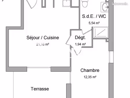 appartement 2 pièces 41 m²