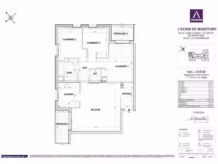 location appartement 4 pièces 84 m² à la courneuve (93120)  1 458 €