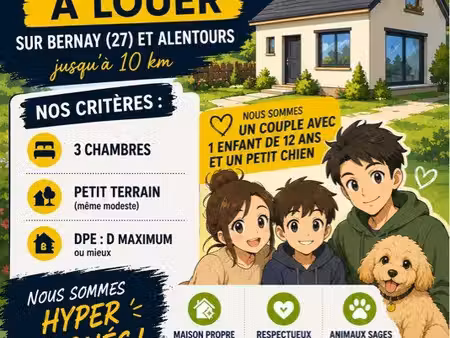 cherche maison en location