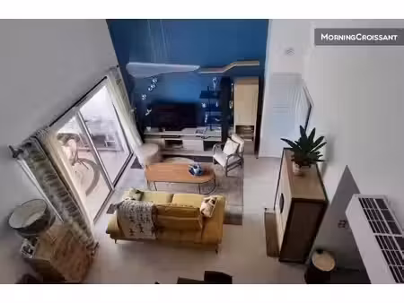 location meublée duplex 2 pièces 55 m² à saint-jean-de-vedas (34430)  1 200 €