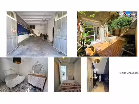 maison de ville 5 pièces – 193 m² – marseille le camas – garage 43 m² – cour – balcon
