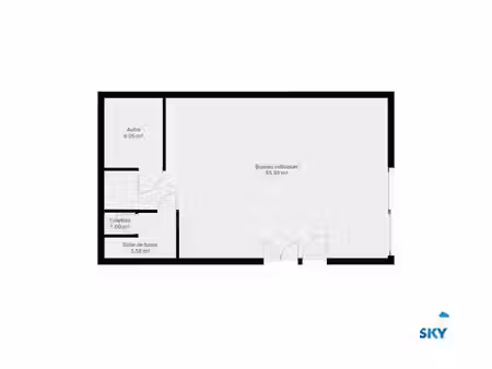 superbe bureau totalement renove 66m² avec cour anglaise !