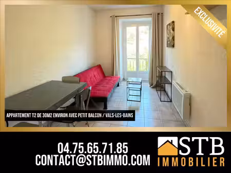 appartement t2 avec petit balcon à vals-les-bains